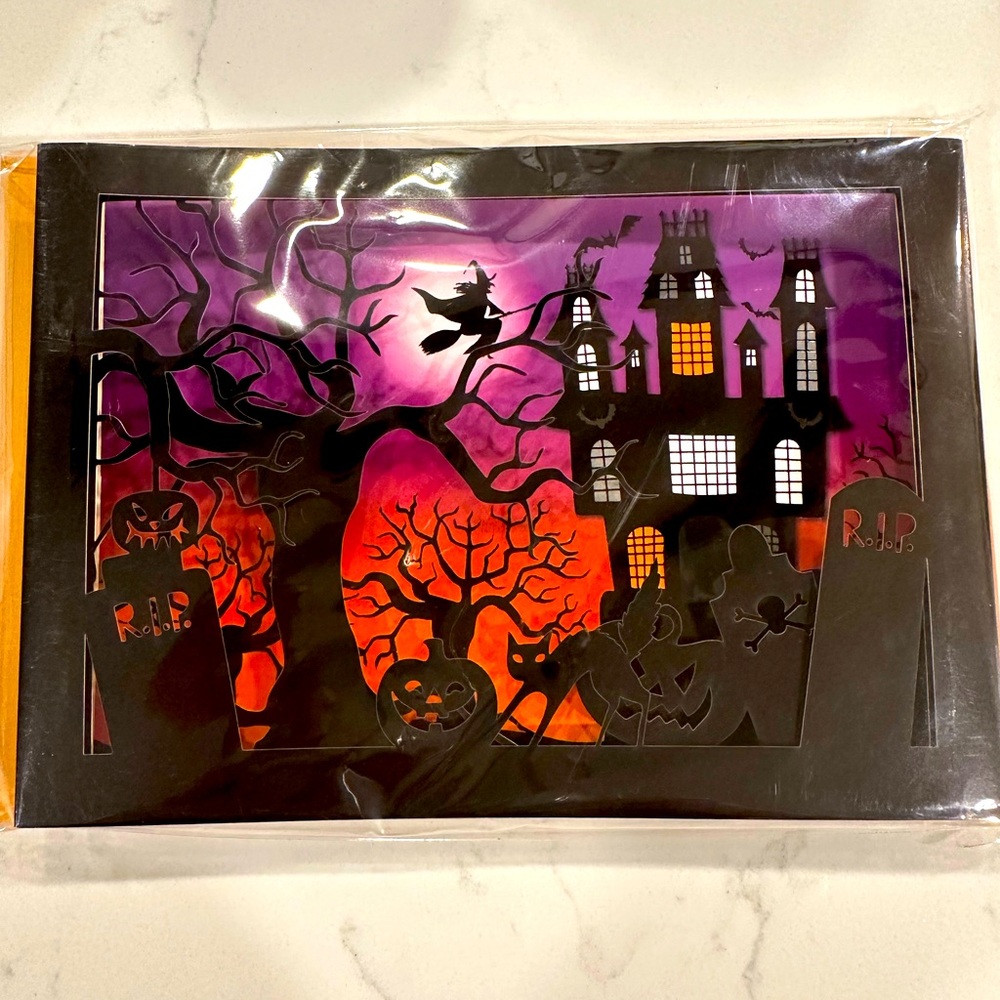 NWT Papyrus Halloween ๐ Themed Shadow Box Card - Picture 5 of 6